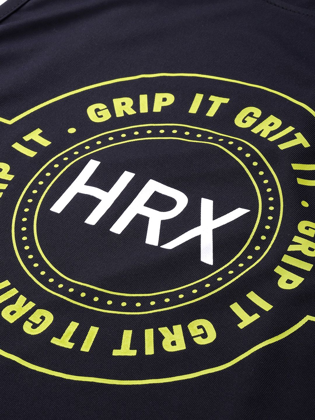 HRX by Hrithik Roshan Training Men Black Rapid-Dry Typography Printed T-shirt