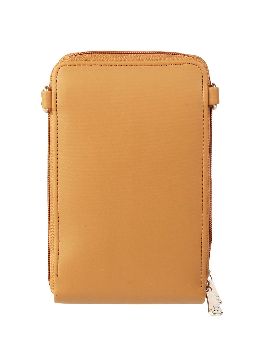 Mochi Women Tan Textured Zip Around Wallet