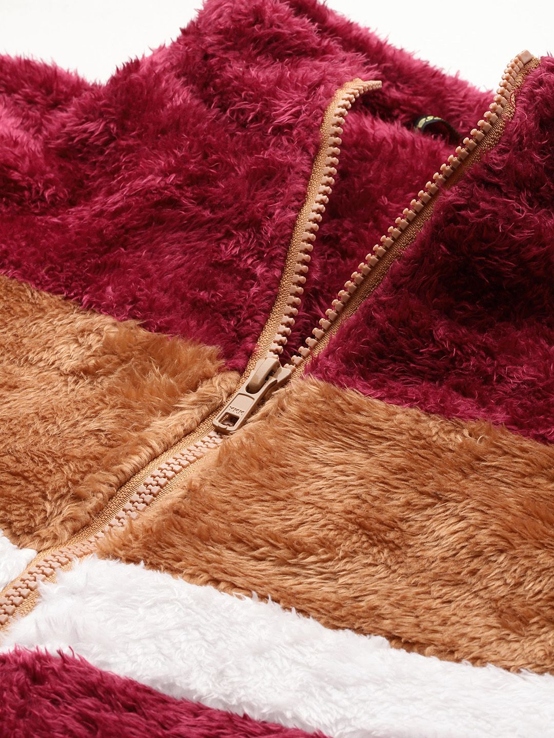 DressBerry Striped Faux Fur Jacket