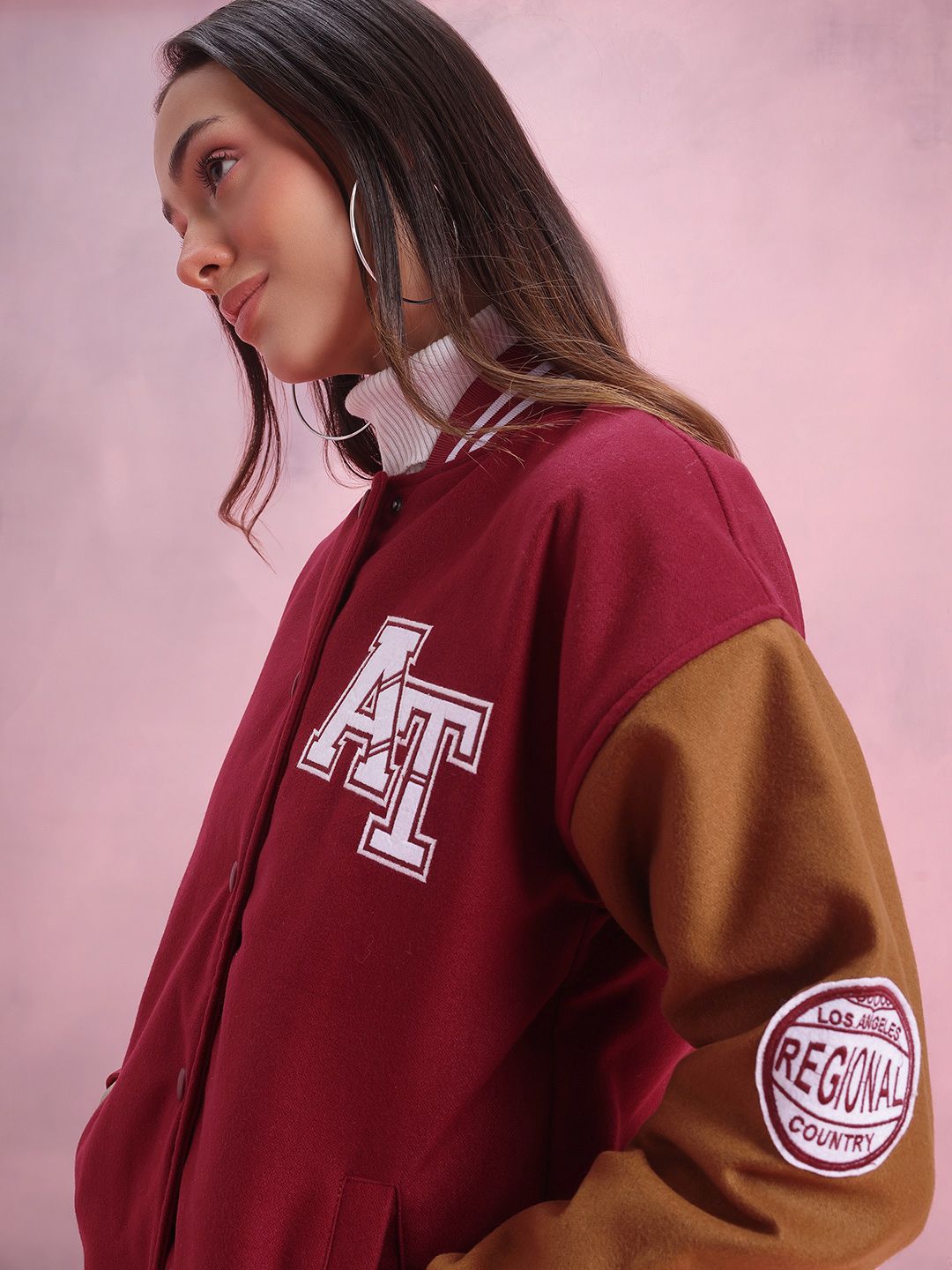 DressBerry Applique Detail Bomber Jacket