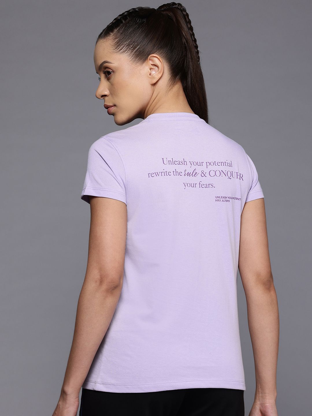 HRX by Hrithik Roshan Women Typography Printed Lifestyle T-shirt