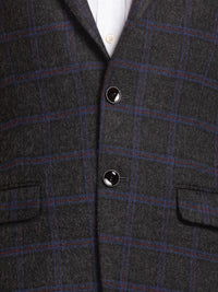Park Avenue Men Checked Single-Breasted Formal Blazer