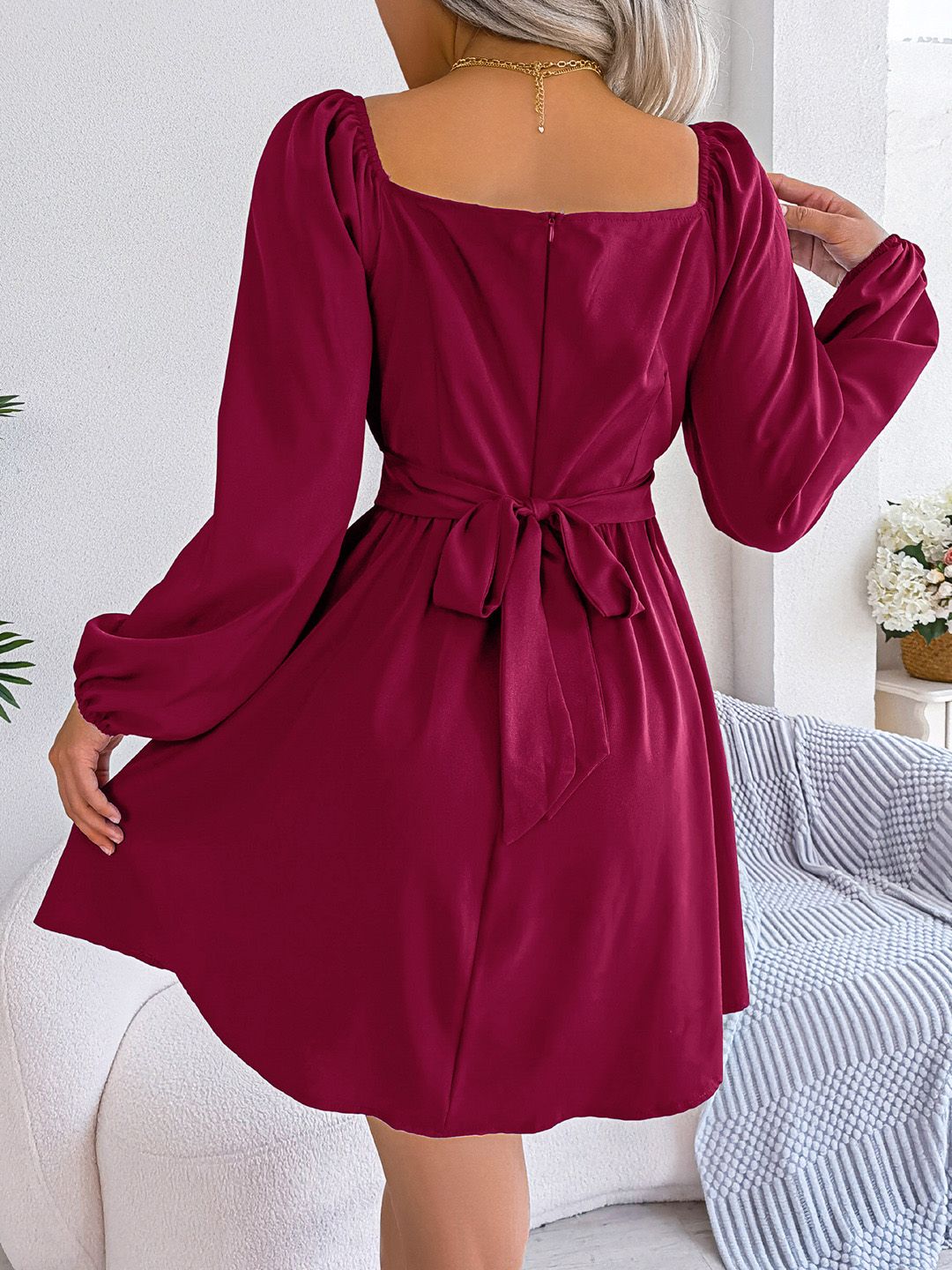 all about you Puff Sleeve Fit & Flare Dress