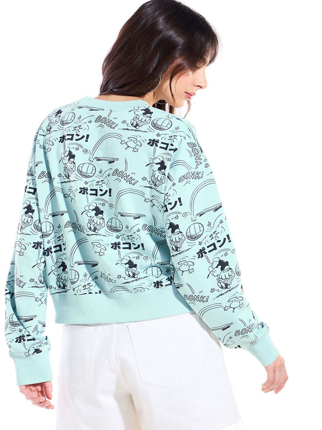 Bewakoof Humour and Comic Printed Oversized Sweatshirt