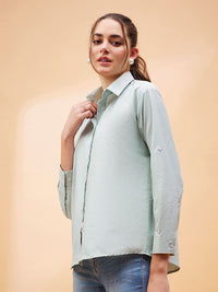 SASSAFRAS BASICS Comfort Striped Spread Collar Long Sleeves Casual Shirt