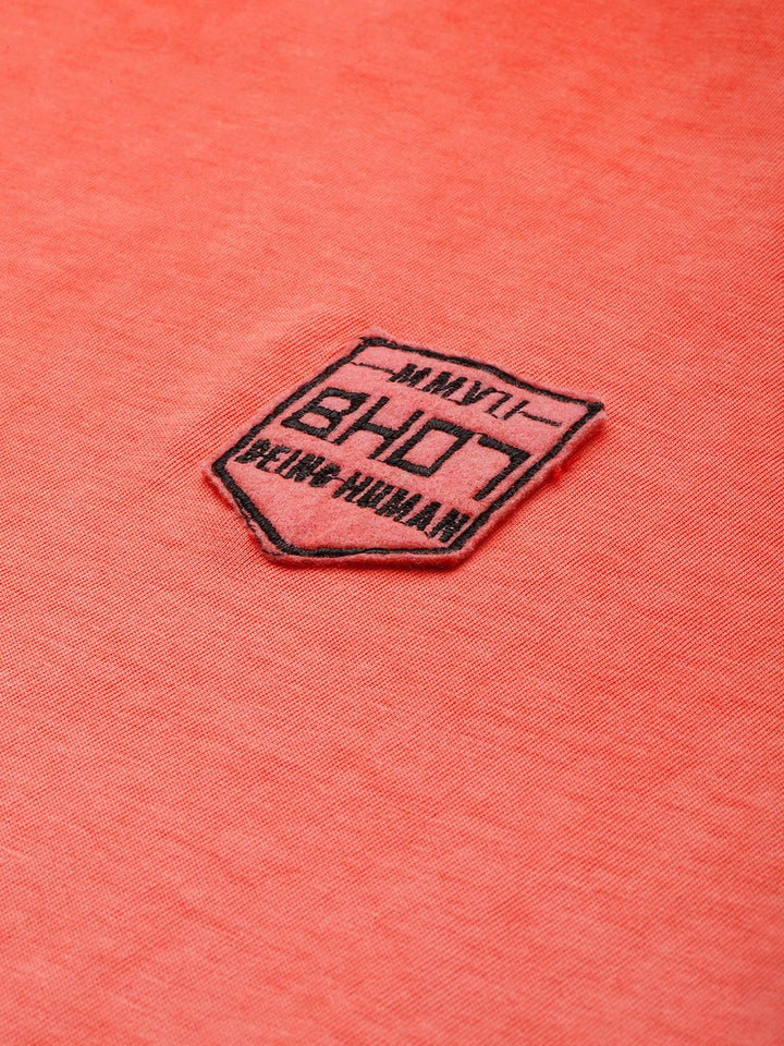 Being Human Pure Cotton Slim Fit T-shirt with Applique