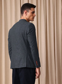 Mr Bowerbird Self Design Tailored Fit Double Breasted Casual Blazer