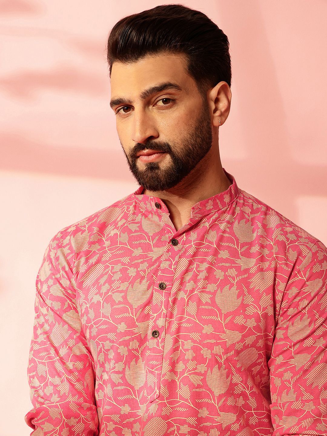 Anouk Men Floral Printed Regular Kurta with Pyjamas