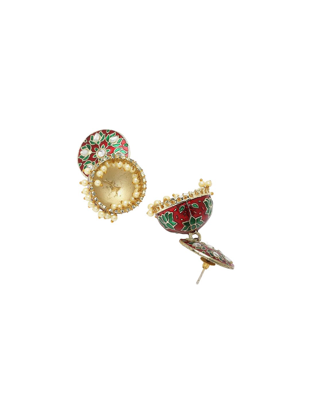 Anouk Gold-Plated Dome Shaped Jhumkas