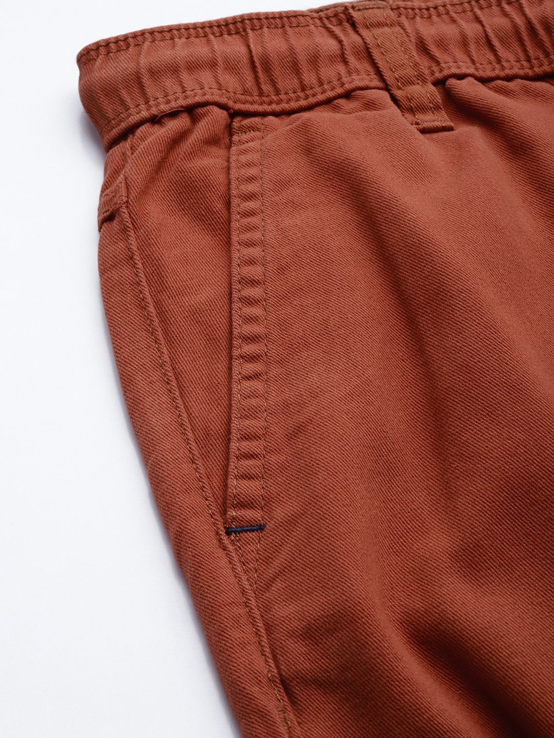The Indian Garage Co Men Rust Joggers Trousers