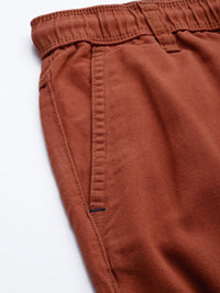 The Indian Garage Co Men Rust Joggers Trousers