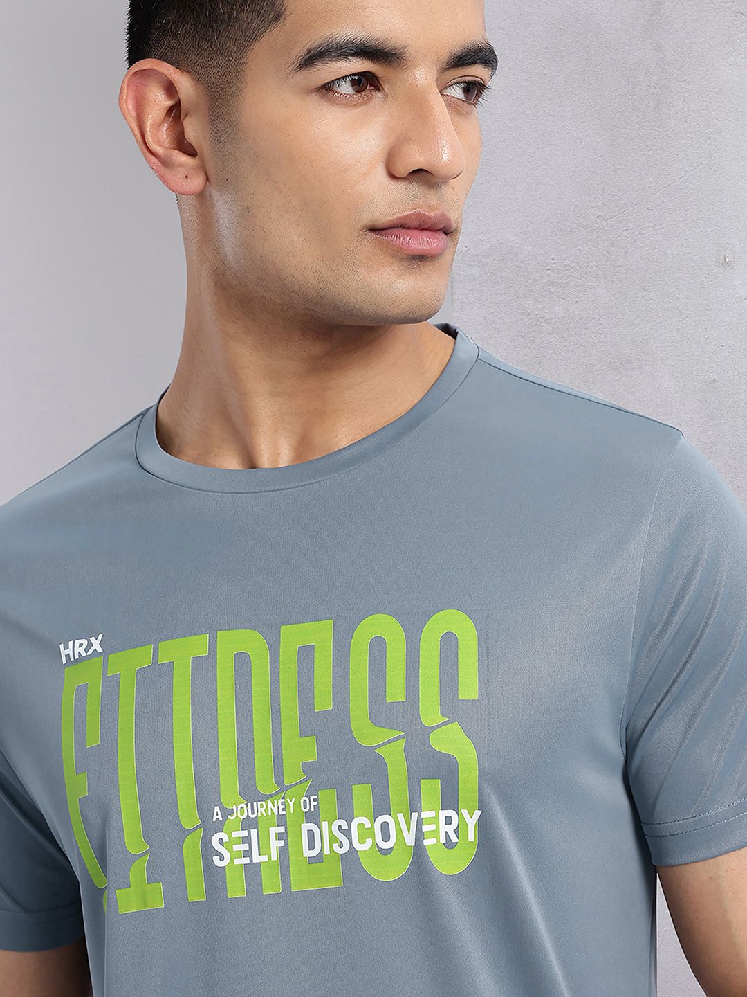 HRX by Hrithik Roshan Typography Printed Rapid-Dry Training T-shirt