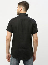 SPYKAR Spread Collar Linen Casual Shirt