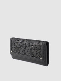 Lino Perros Women Laser Cut Detail Three Fold Wallet