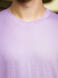 ADRO Round Neck Drop-Shoulder Sleeves Oversized Pure Cotton T-shirt