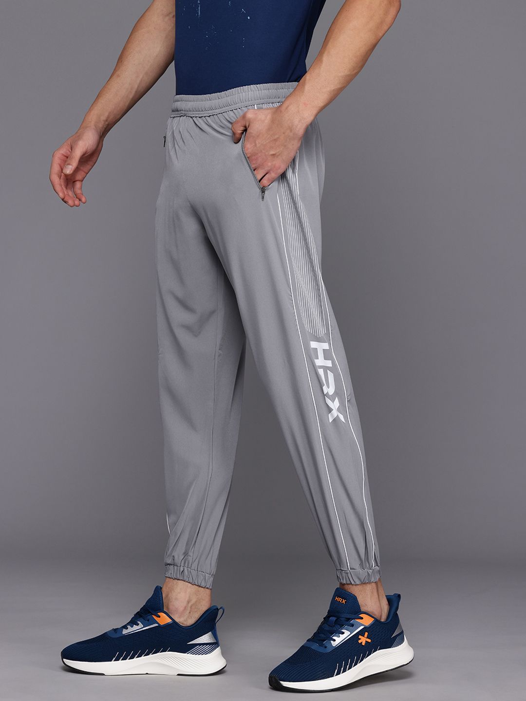 HRX by Hrithik Roshan Men Striped Detail Training Track Pants