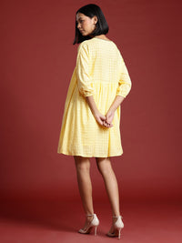 all about you Puff Sleeve Empire Dress