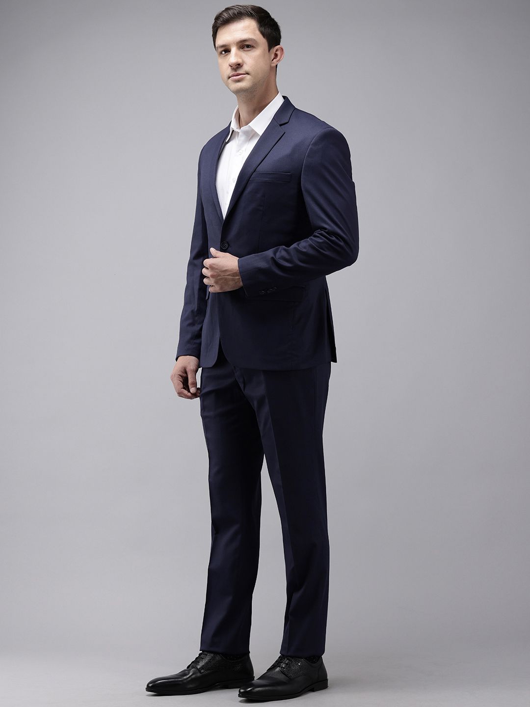 Park Avenue Solid Super Slim Fit 2 Piece Formal Suit