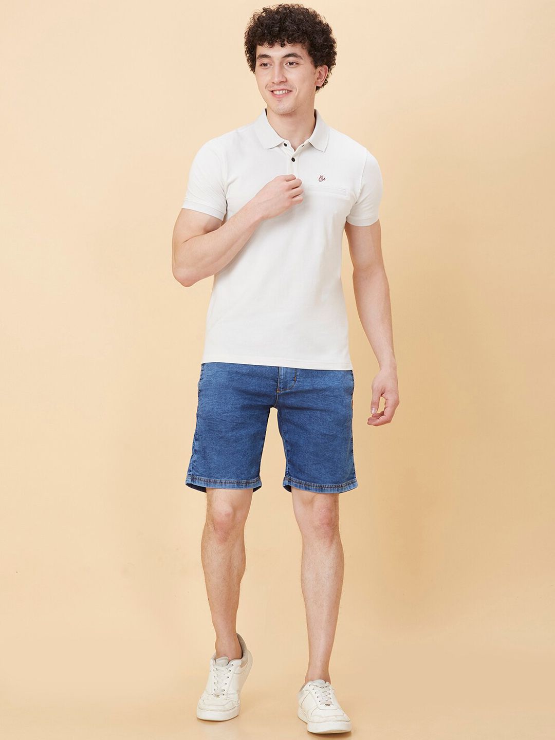 Being Human Men Washed Denim Shorts
