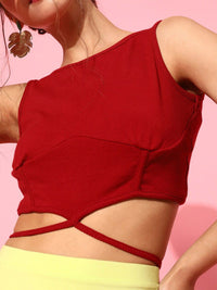 STREET 9 Women Gorgeous Red Solid Top