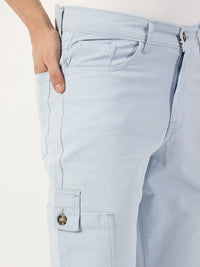 Thomas Scott Men Smart Slim Fit Easy Wash Cargos Trousers