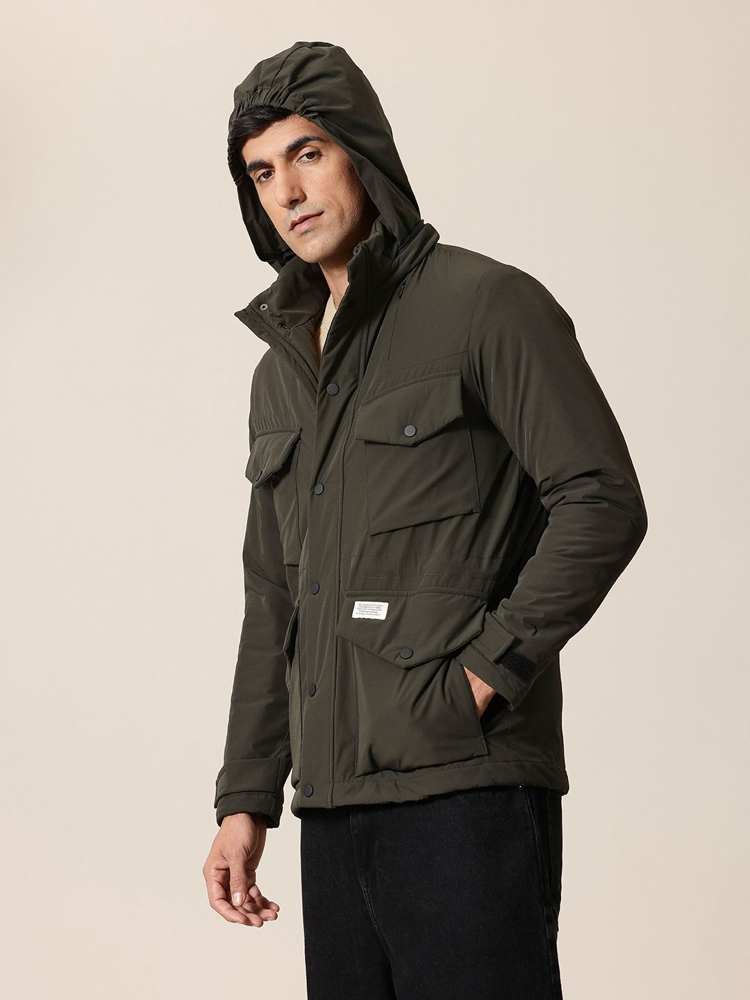 Mr Bowerbird Tailored Fit Hooded Padded Jacket