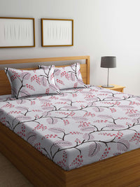 Myntra Elegant Homes White 300 TC Dilengkapi Cadar King dengan 2 Sarung Bantal-250X225 sm