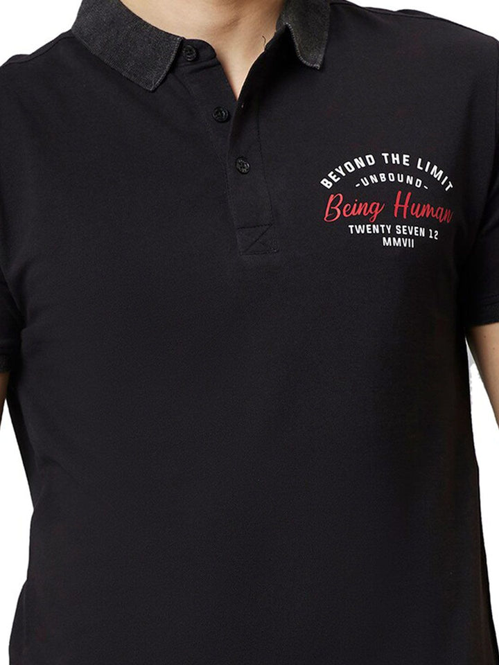 Being Human Polo Collar Cotton Regular T-shirt