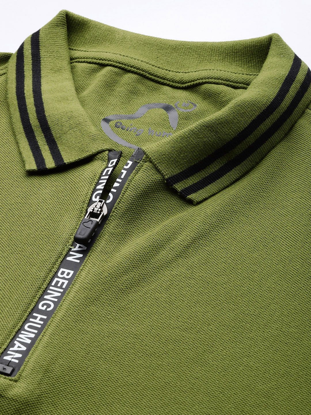 Being Human Polo Collar Pure Cotton T-shirt
