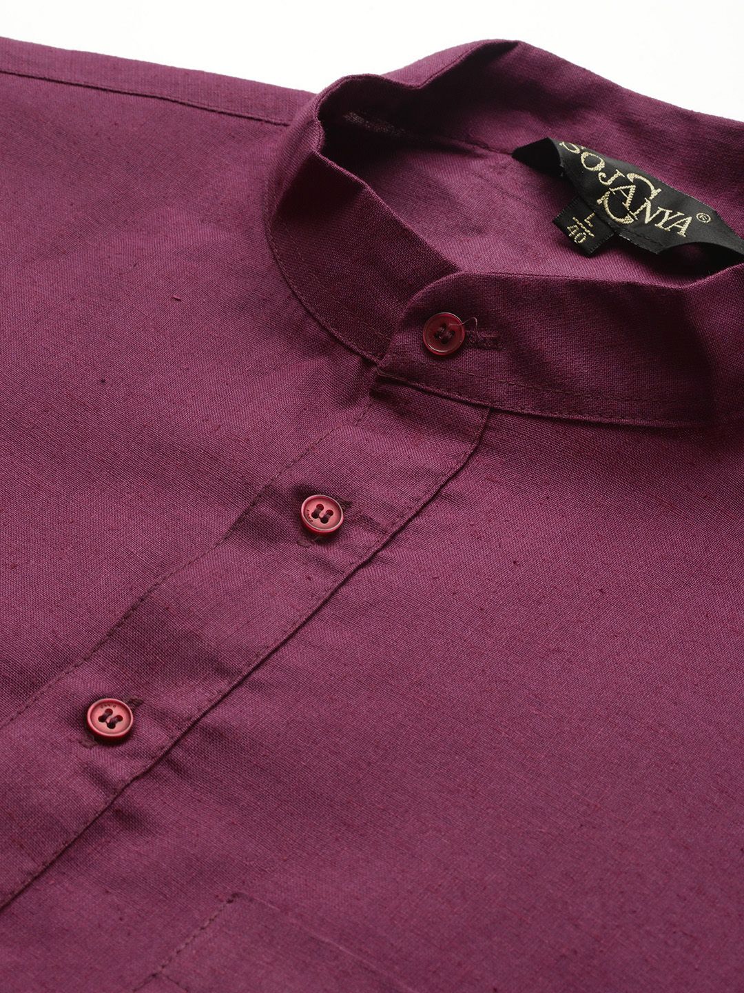 SOJANYA Lelaki Cotton Linen Solid Kurta
