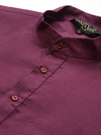 SOJANYA Lelaki Cotton Linen Solid Kurta