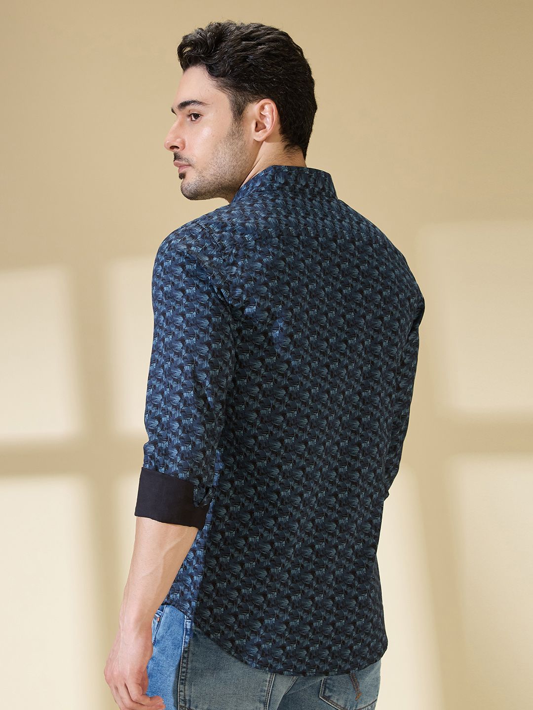 Being Human Pure Cotton Slim Fit Opaque Printed Casual Shirt