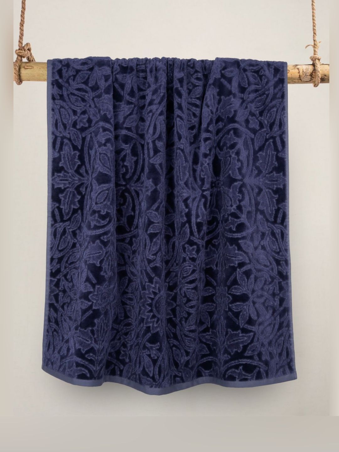 MYTRIDENT Blue Cotton 600 GSM Bath Towel