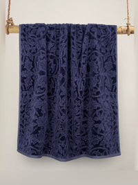 MYTRIDENT Blue Cotton 600 GSM Bath Towel