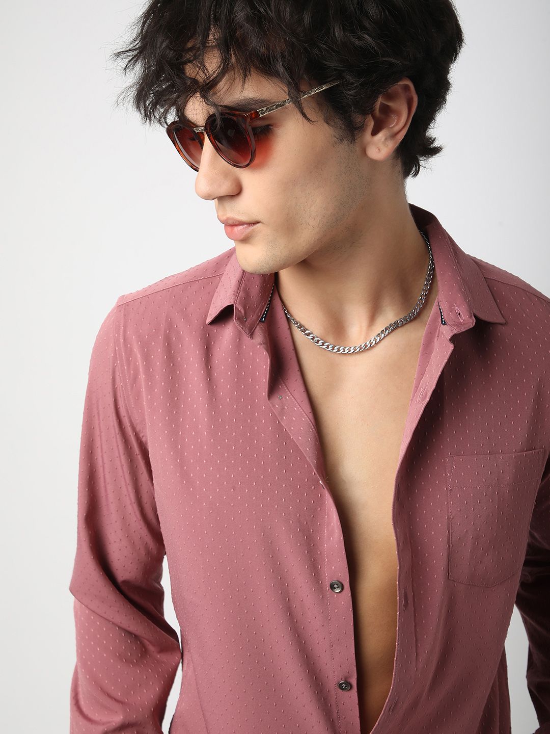 VASTRADO Men Classic Slim Fit Opaque Casual Shirt