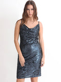 RAREISM Sequin Embellished Shoulder Straps Sheath Dress