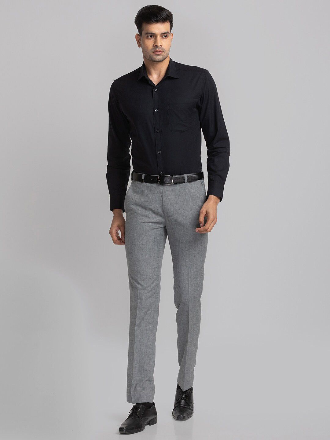 Park Avenue Self Design Slim Fit Organic Cotton Formal Shirt