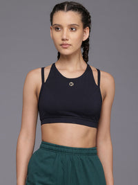 HRX by Hrithik Roshan Styled Back Medium Coverage Lightly Padded Workout Bra KY018_03