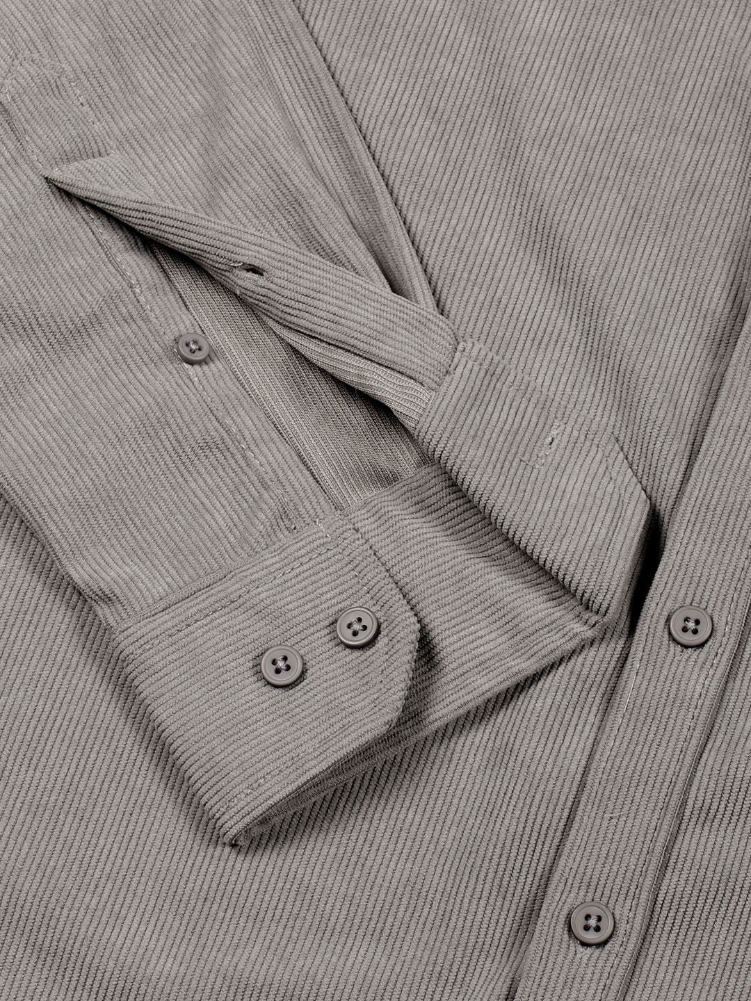 Thomas Scott Men Premium Button-Down Collar Corduroy Cotton Casual Shirt