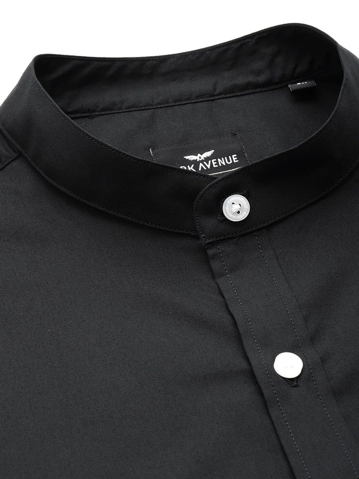 Park Avenue Slim Fit Mandarin Collar Opaque Pure Cotton Formal Shirt