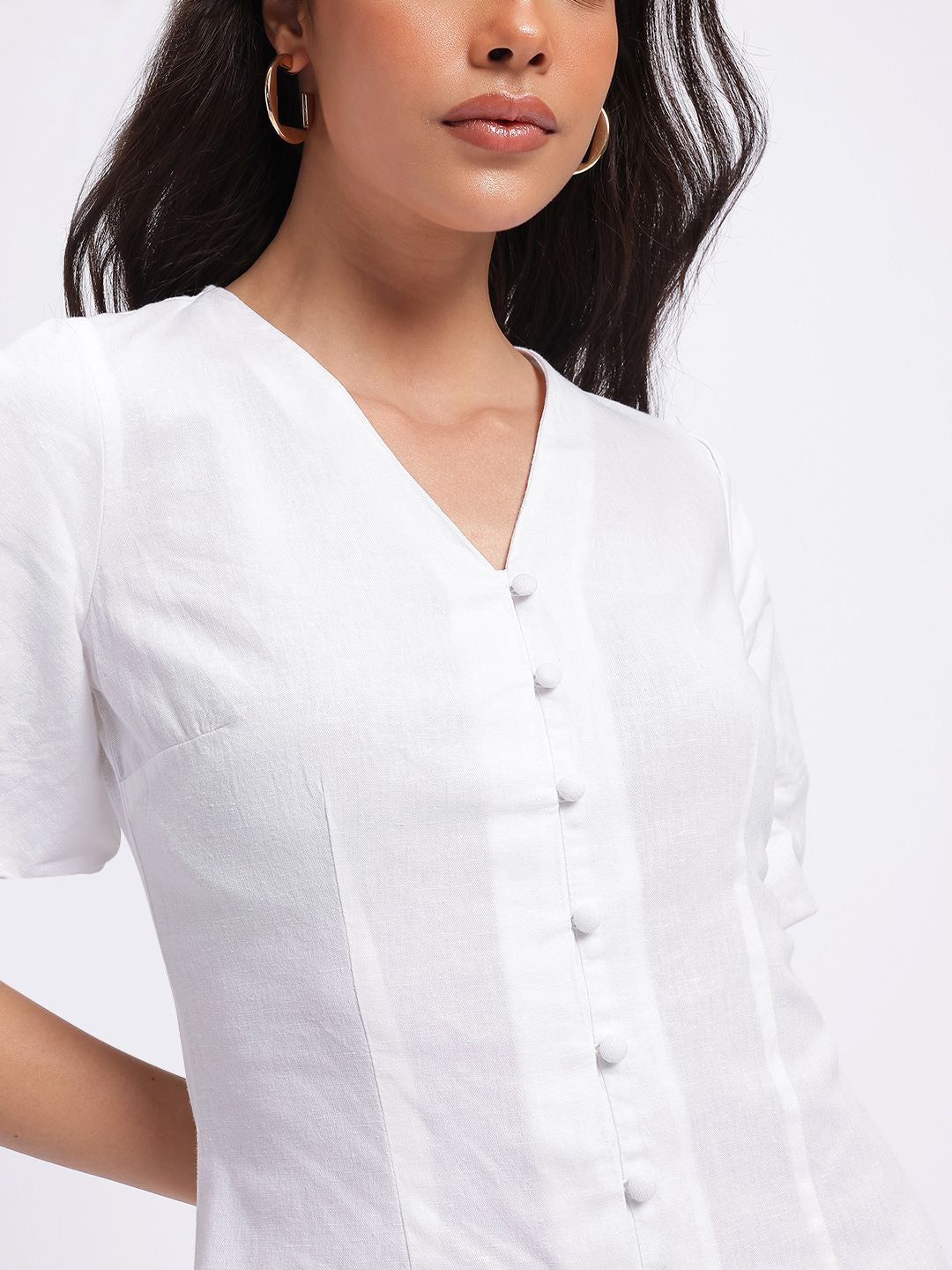 DressBerry Summer Chic Button-Up A-Line Mini Dress