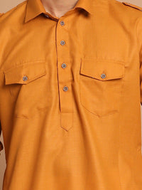 VASTRAMAY Shirt Collar Regular Kurta With Patiala Set