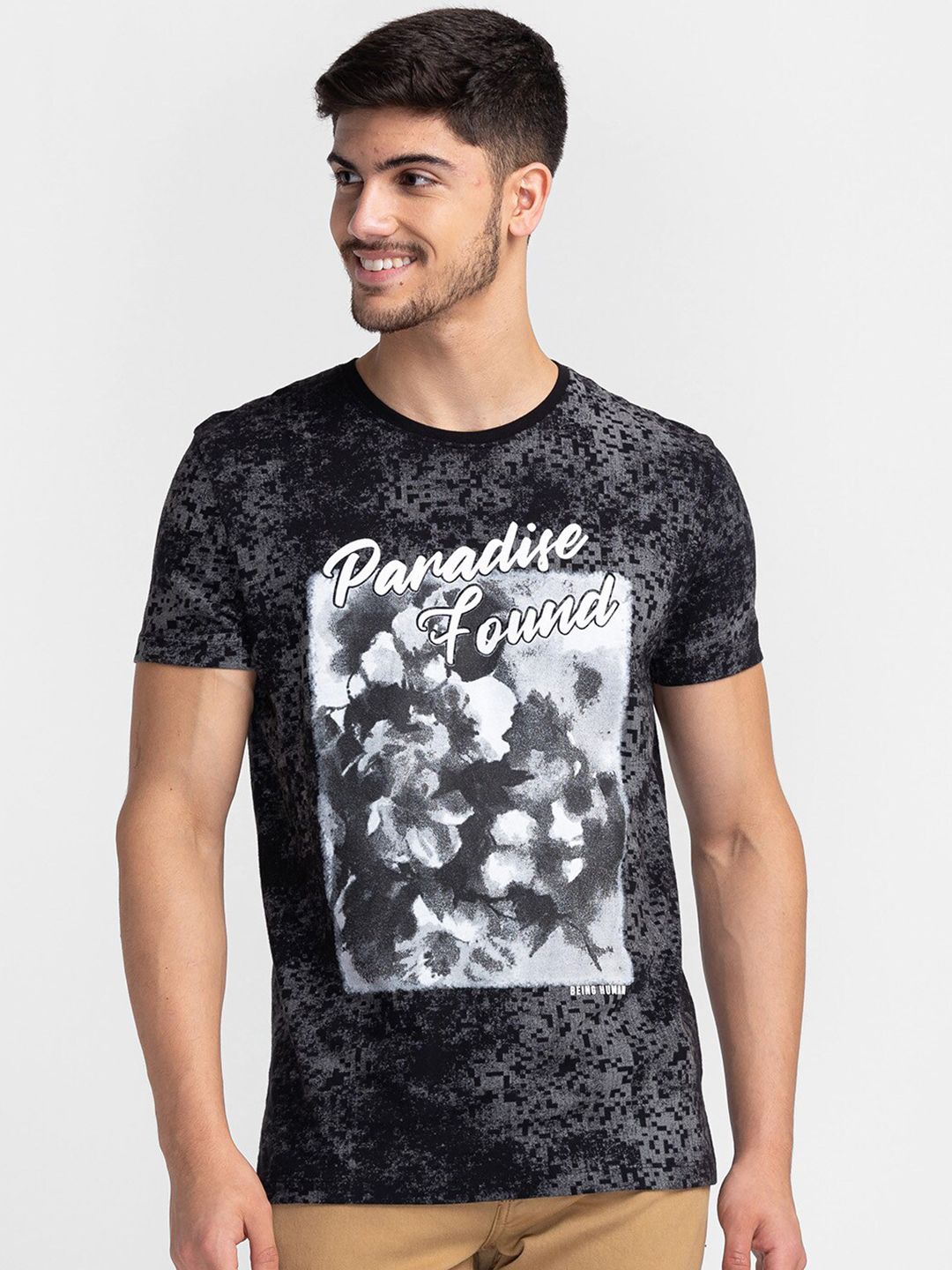 Being Human Graphic Printed Round Neck T-shirt