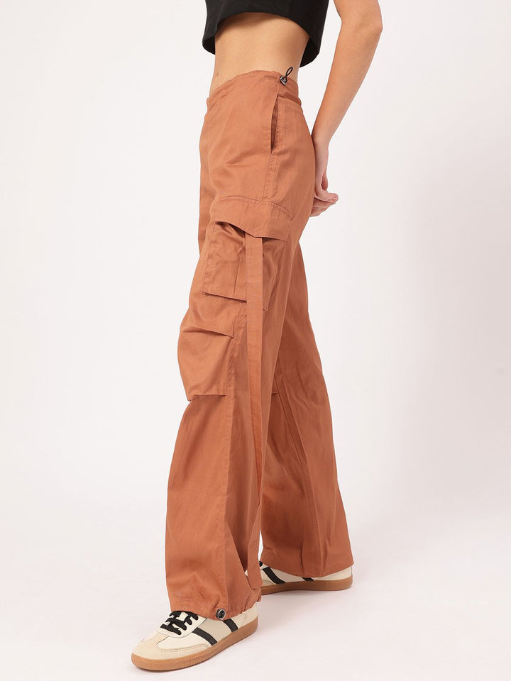 DressBerry Women Utility Chic Parachute Cargo Trousers