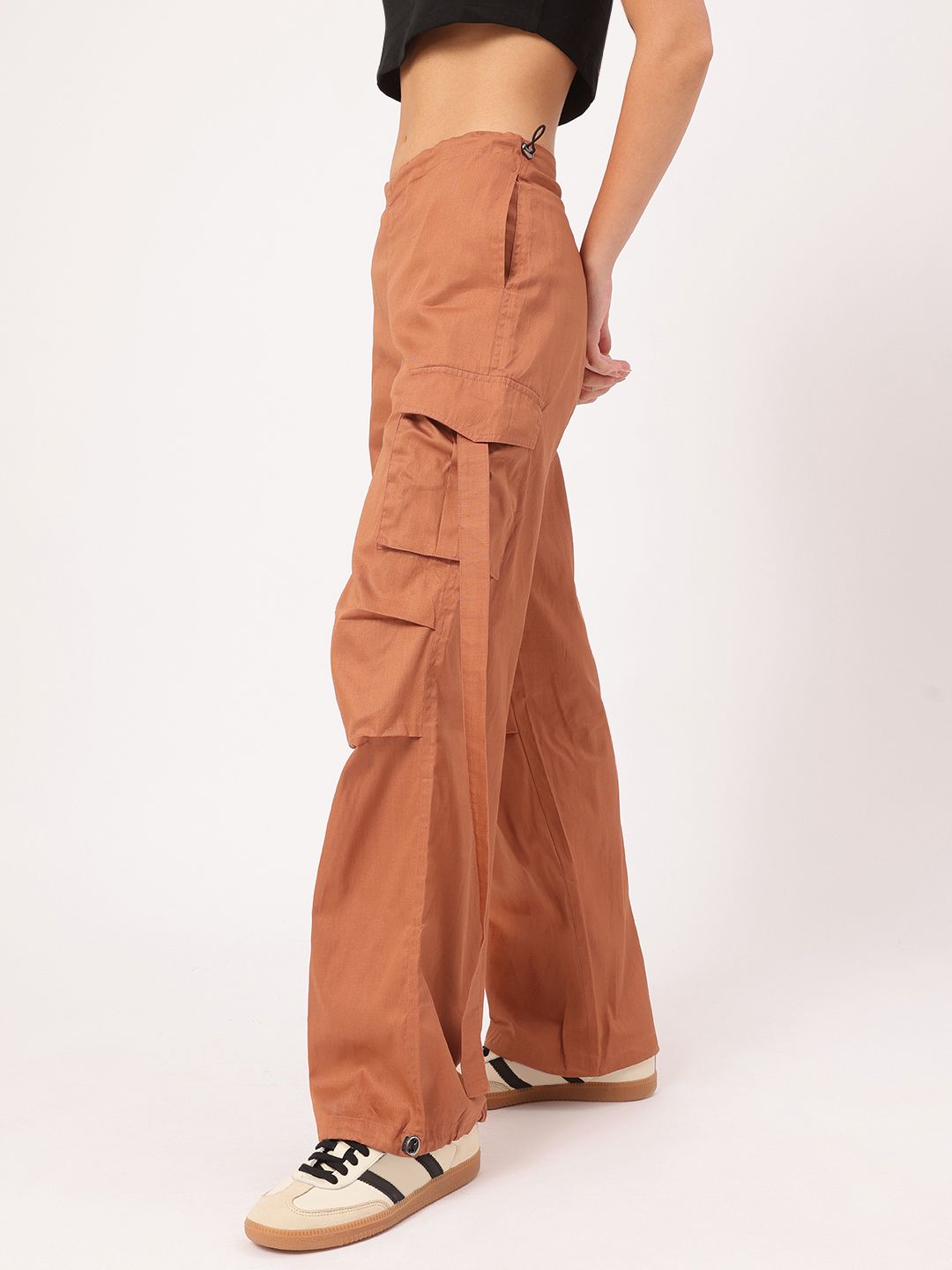 DressBerry Women Utility Chic Parachute Cargo Trousers