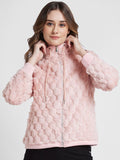 Jaket Kapas Berdiri Spykar Stand dengan Trim Faux Fur