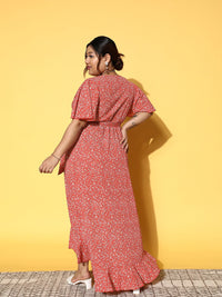 Berrylush Curve Floral Crepe Maxi Dress