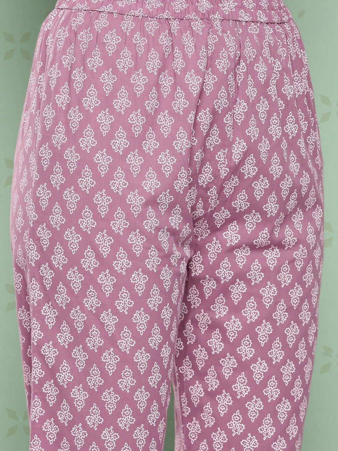 KALINI Women Ethnic Motifs Printed Empire Gotta Patti Kurta with Trousers & With Dupatta