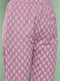 KALINI Women Ethnic Motifs Printed Empire Gotta Patti Kurta with Trousers & With Dupatta