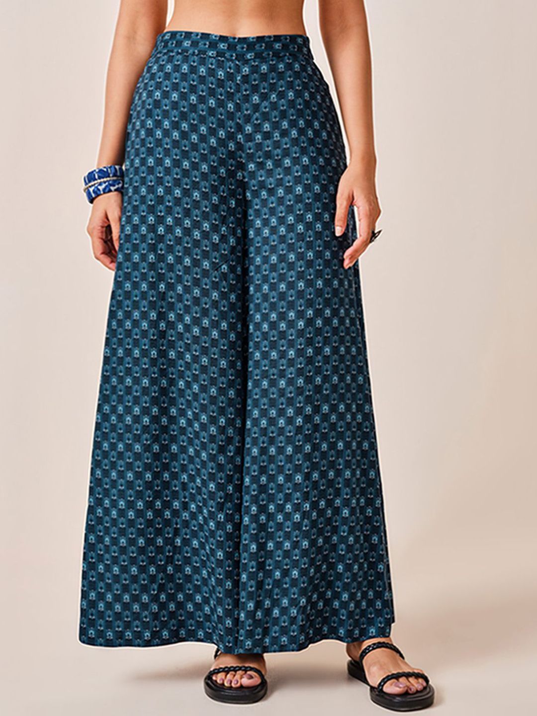 Global Desi Women Loose Fit High rise Trousers